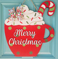 DIY Merry Christmas Hot Cocoa Mug Door Hanger