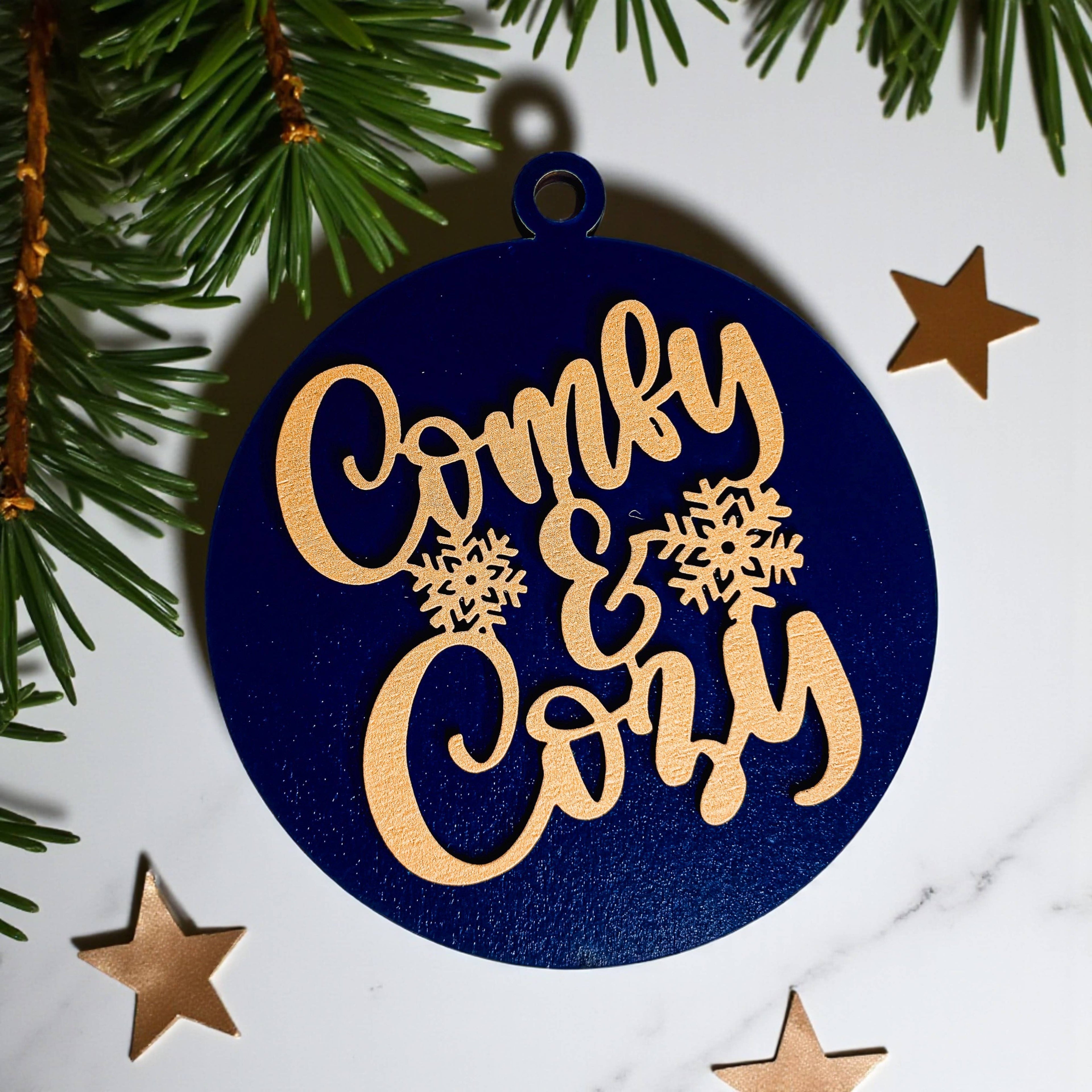 Hanging Christmas Decor + Handmade Wooden Ornament Funny