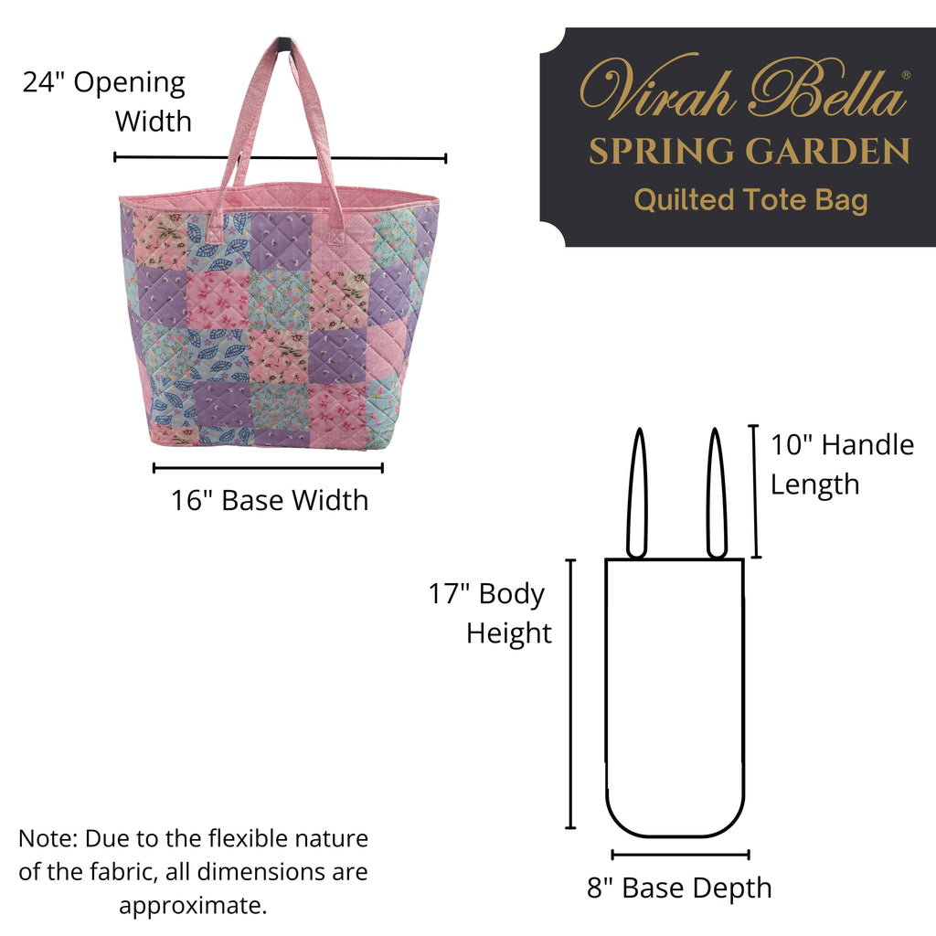 "Spring Garden" Designer Quilted Tote Bag