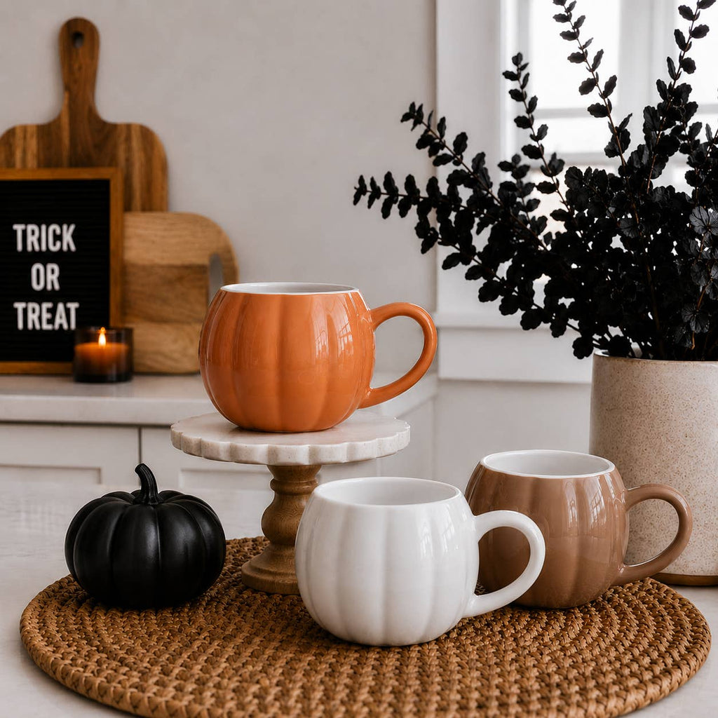 White Pumpkin Coffee Mug - Fall Decor & Gifts - Halloween