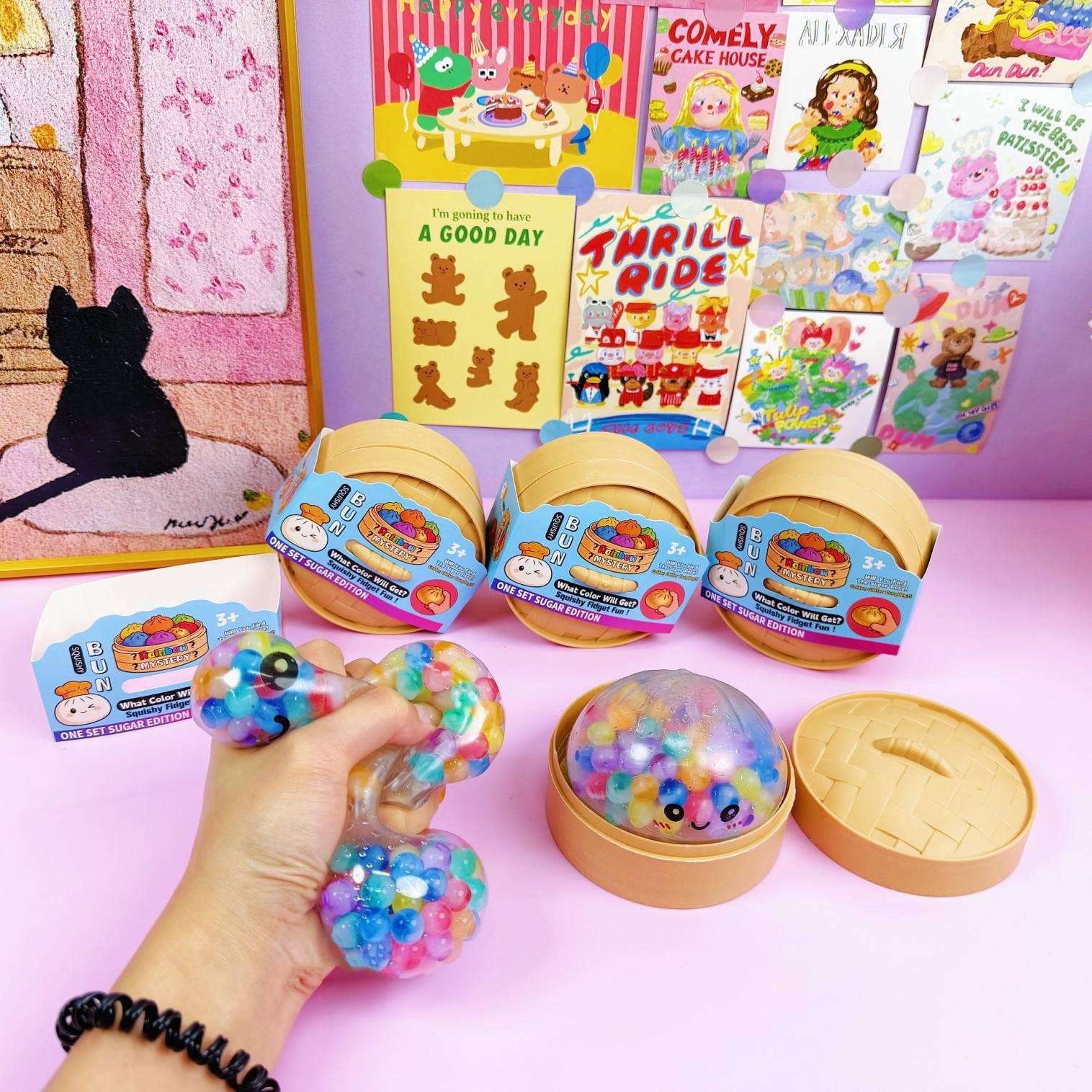 Bead Filled Dumpling Shape Squishy Soft Squeeze Stress Toy