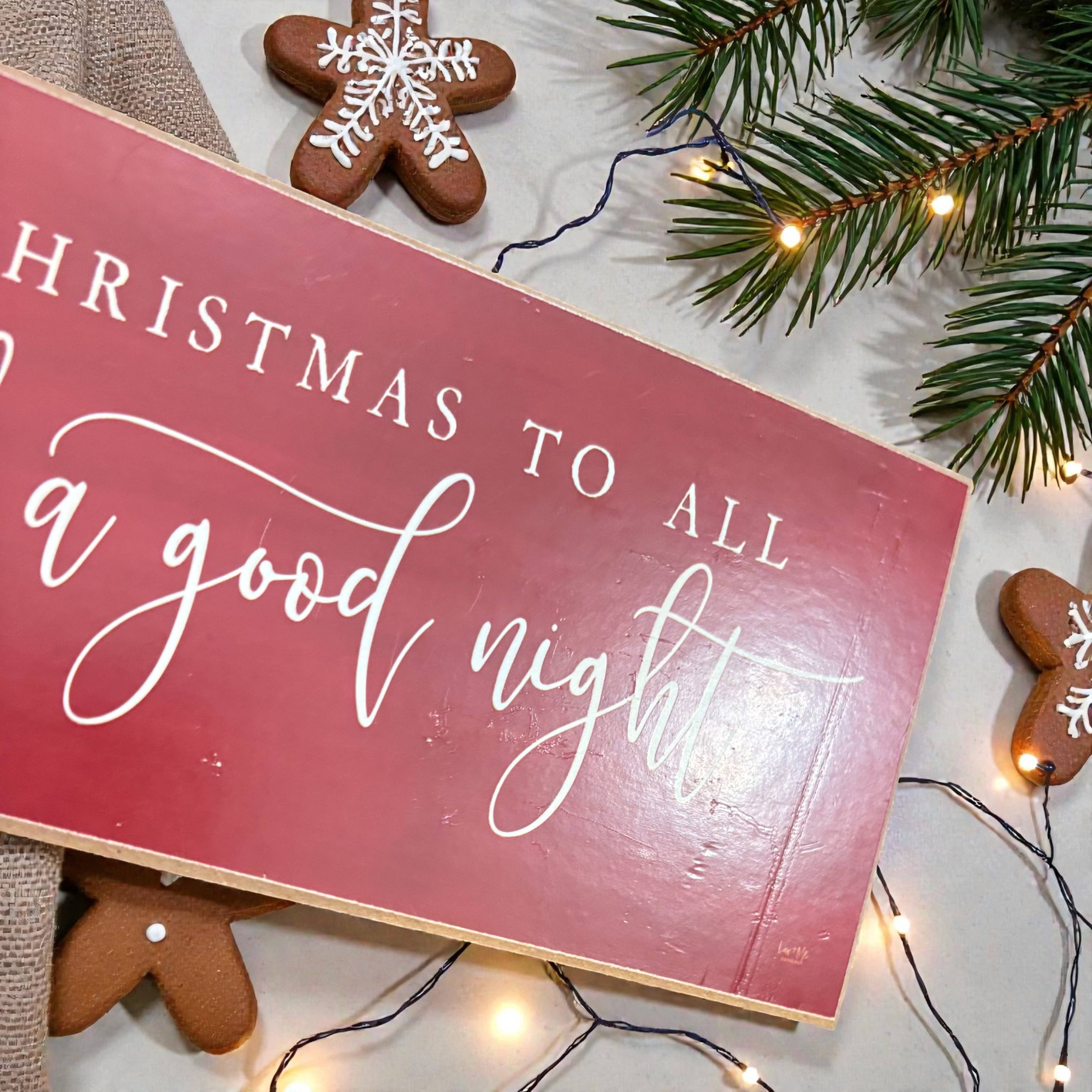 Christmas Sale, Red Wood Signs, IMPERFECT All a Good Night