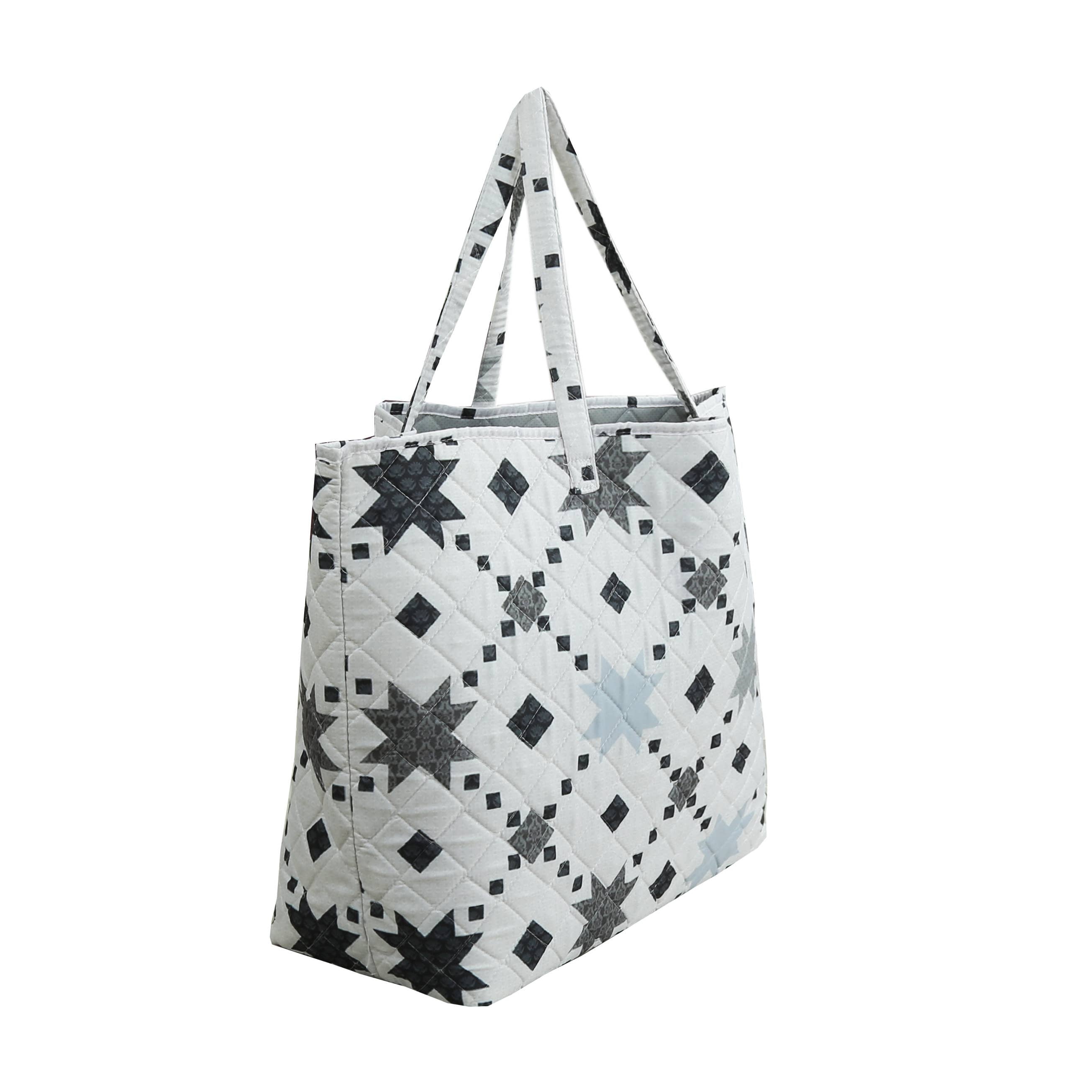 "Midnight Star" Designer Quilted Tote Bag