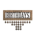 Framed Family Birthday Calender