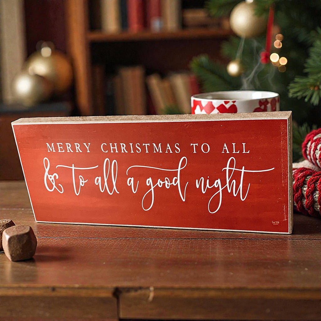 Christmas Sale, Red Wood Signs, IMPERFECT All a Good Night
