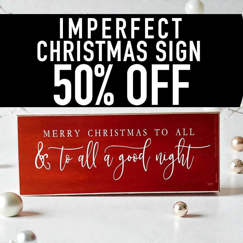 Christmas Sale, Red Wood Signs, IMPERFECT All a Good Night