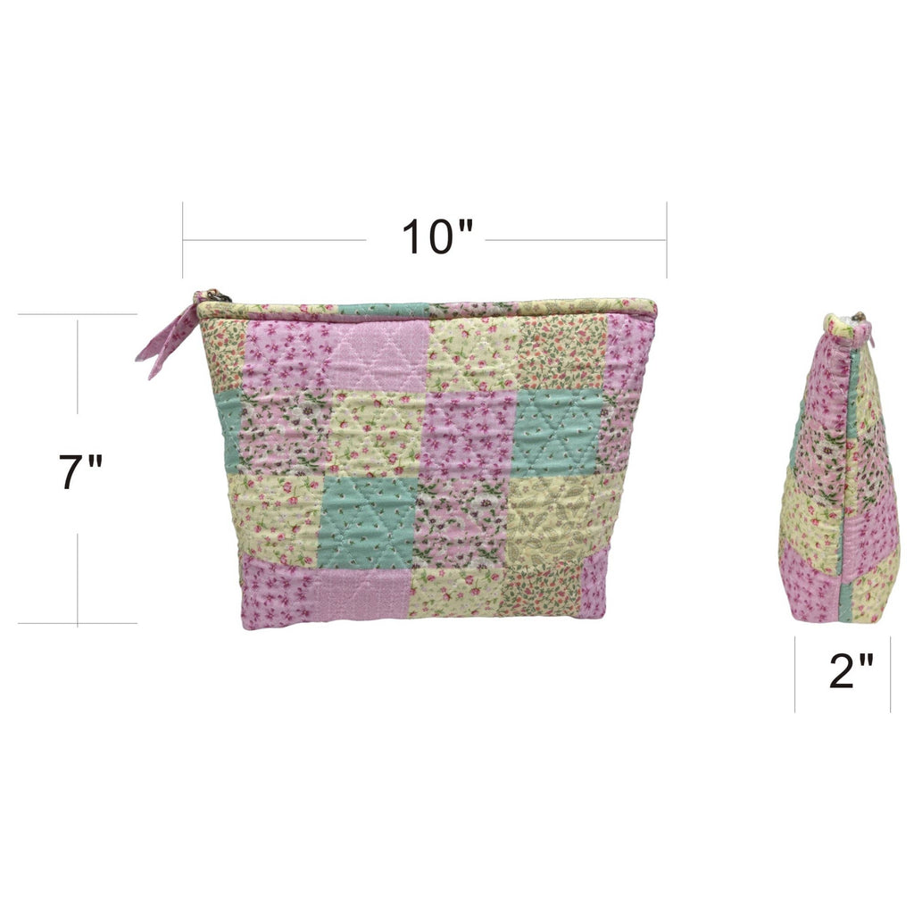 "Summer Garden" - Designer Quilted Cosmetic Bag