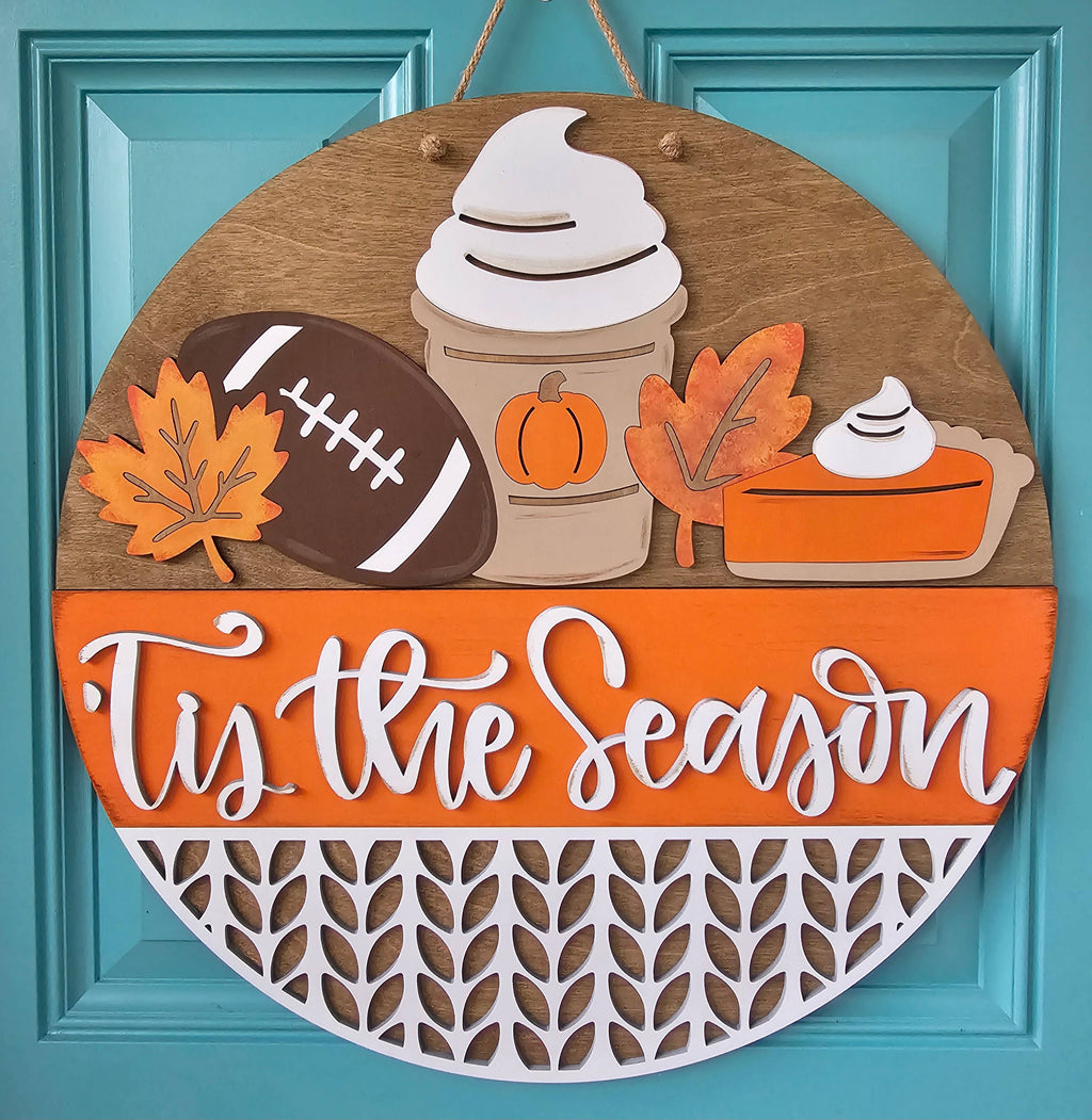 DIY Tis the Season Fall Door Hanger