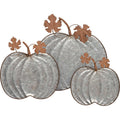 Galvanized Pumpkins Tray Set