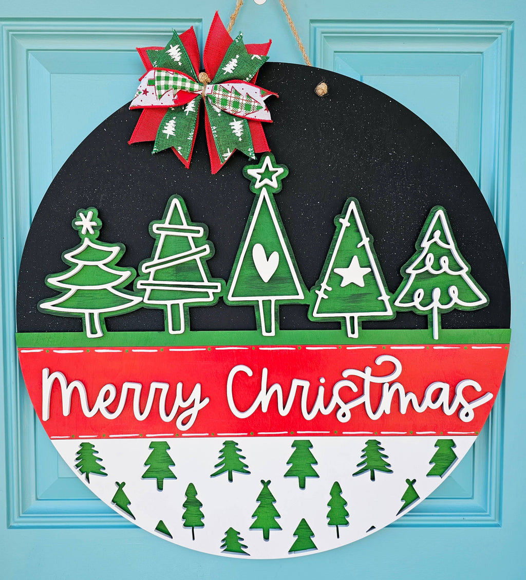 DIY Christmas Tree Door Hanger
