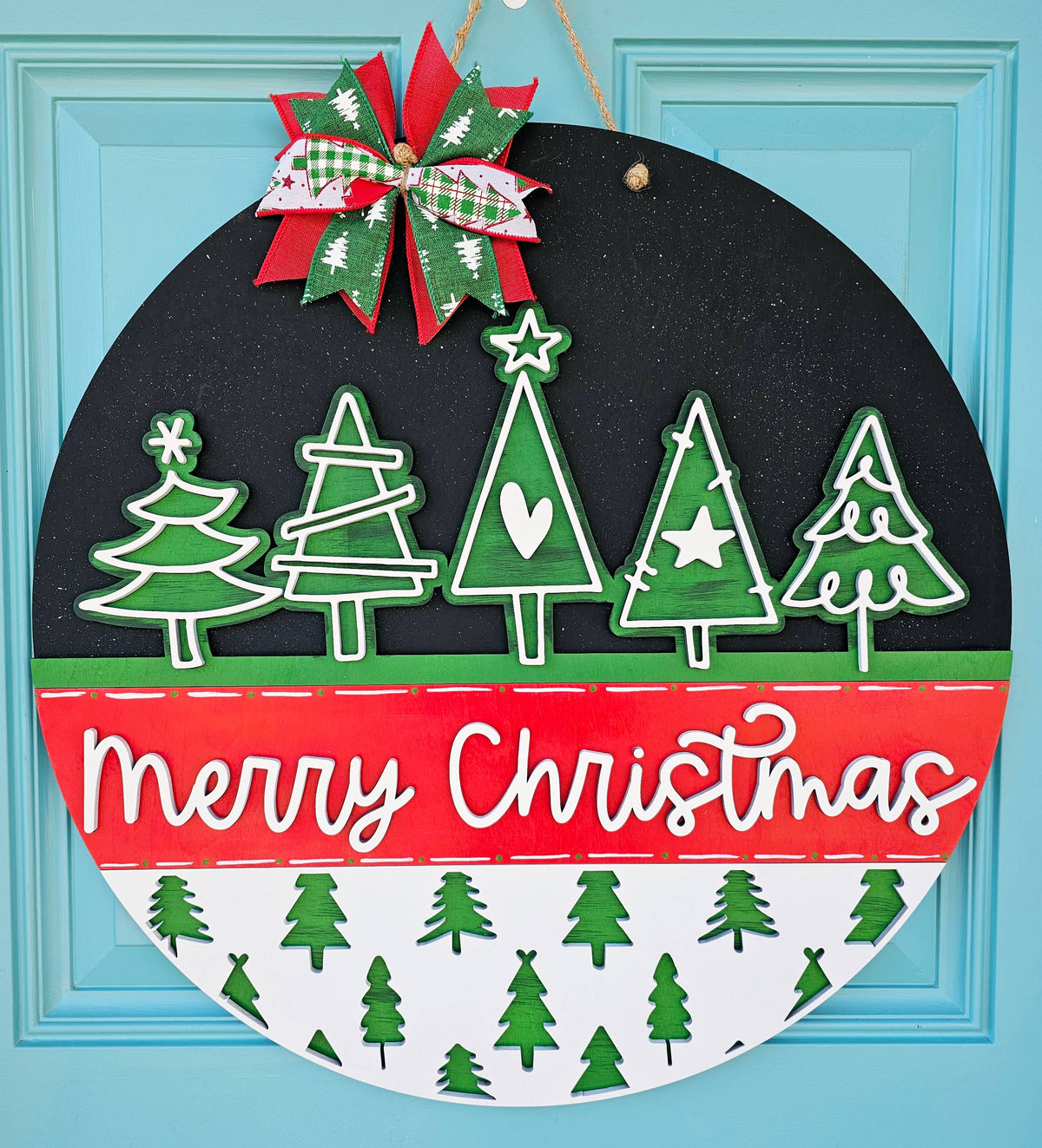 DIY Christmas Tree Door Hanger
