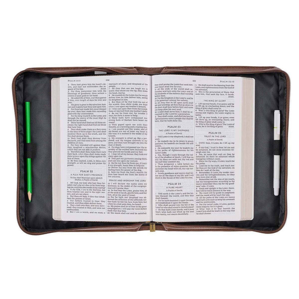 Bible Cover Classic Brown Wings Like Eagles Isa. 40:31