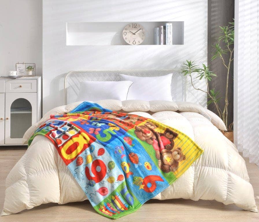 "Numbers" Plush Toddler Blanket