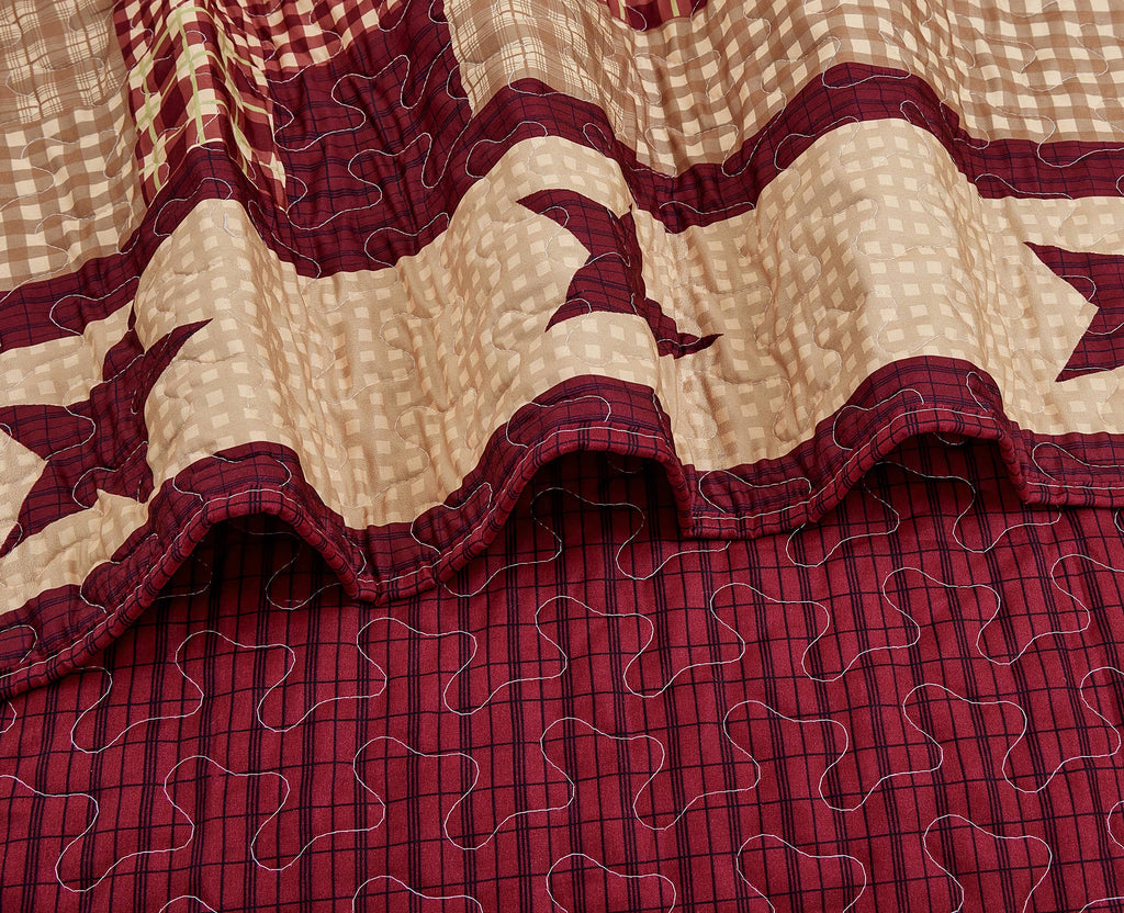Homestead Red Star Quilted Throw