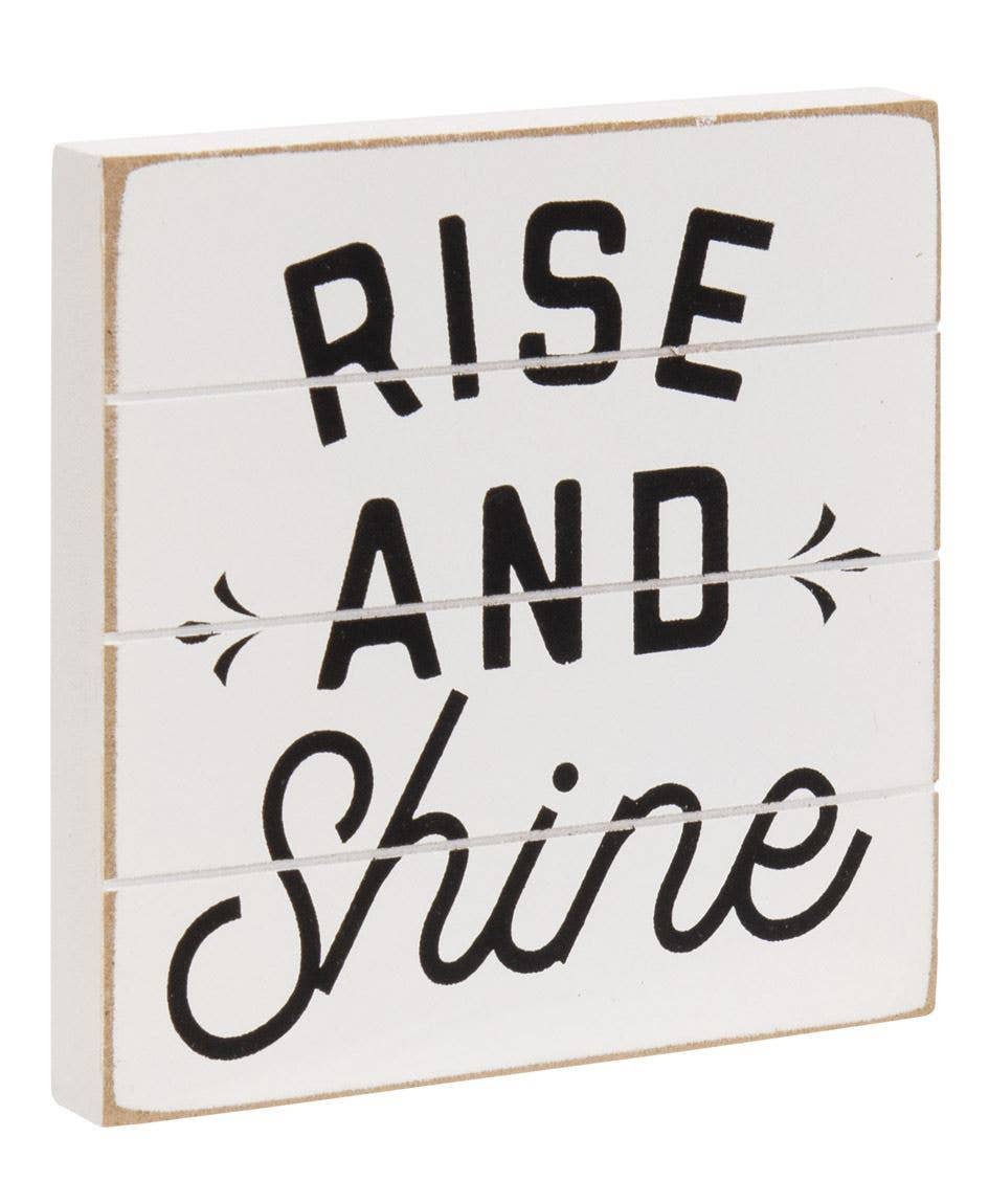 Good Morning Shiplap Block Sign, 3/Assorted