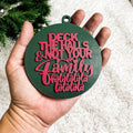 Hanging Christmas Decor + Handmade Wooden Ornament Funny