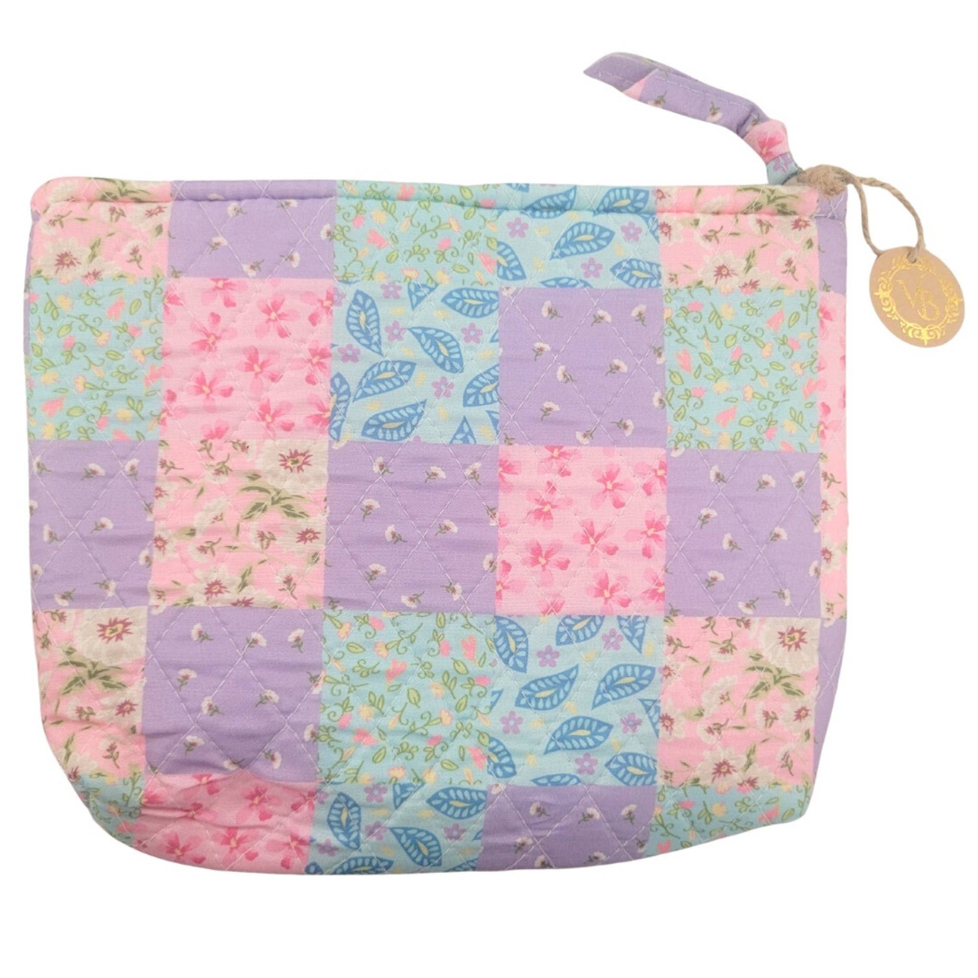 "Spring Garden" - Designer Quilted Cosmetic Bag