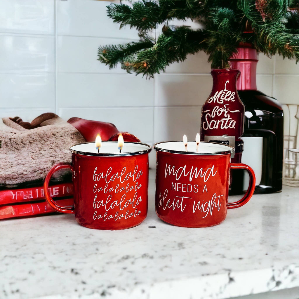 Christmas Scented Candles Soy, Unique Holiday Mug Candles lg