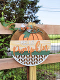 DIY Hello Pumpkin Door Hanger