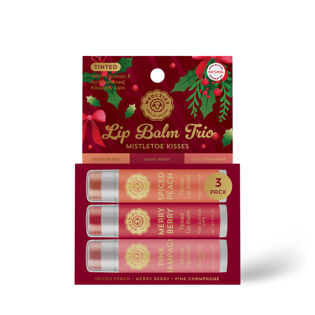 Tinted Shea Butter Lip Balm Trio – Mistletoe Kisses