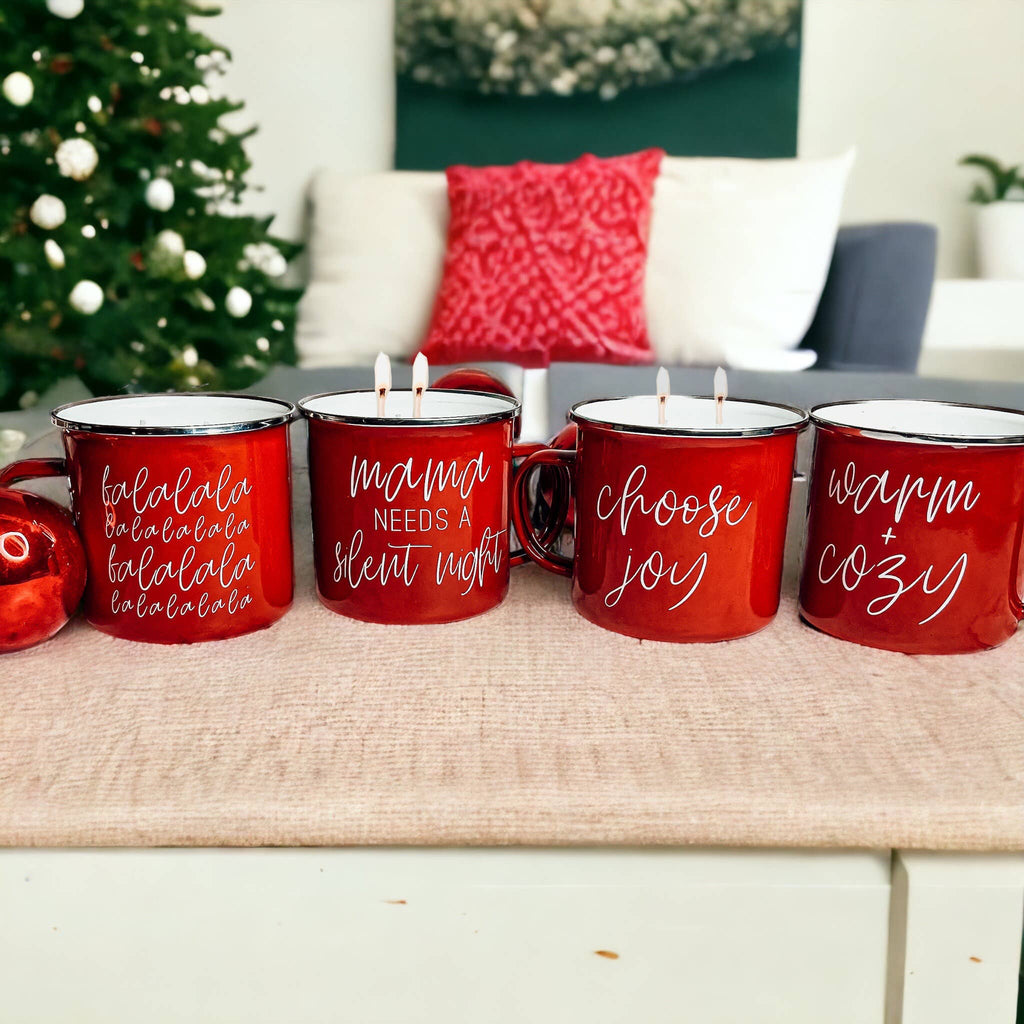 Christmas Scented Candles Soy, Unique Holiday Mug Candles lg