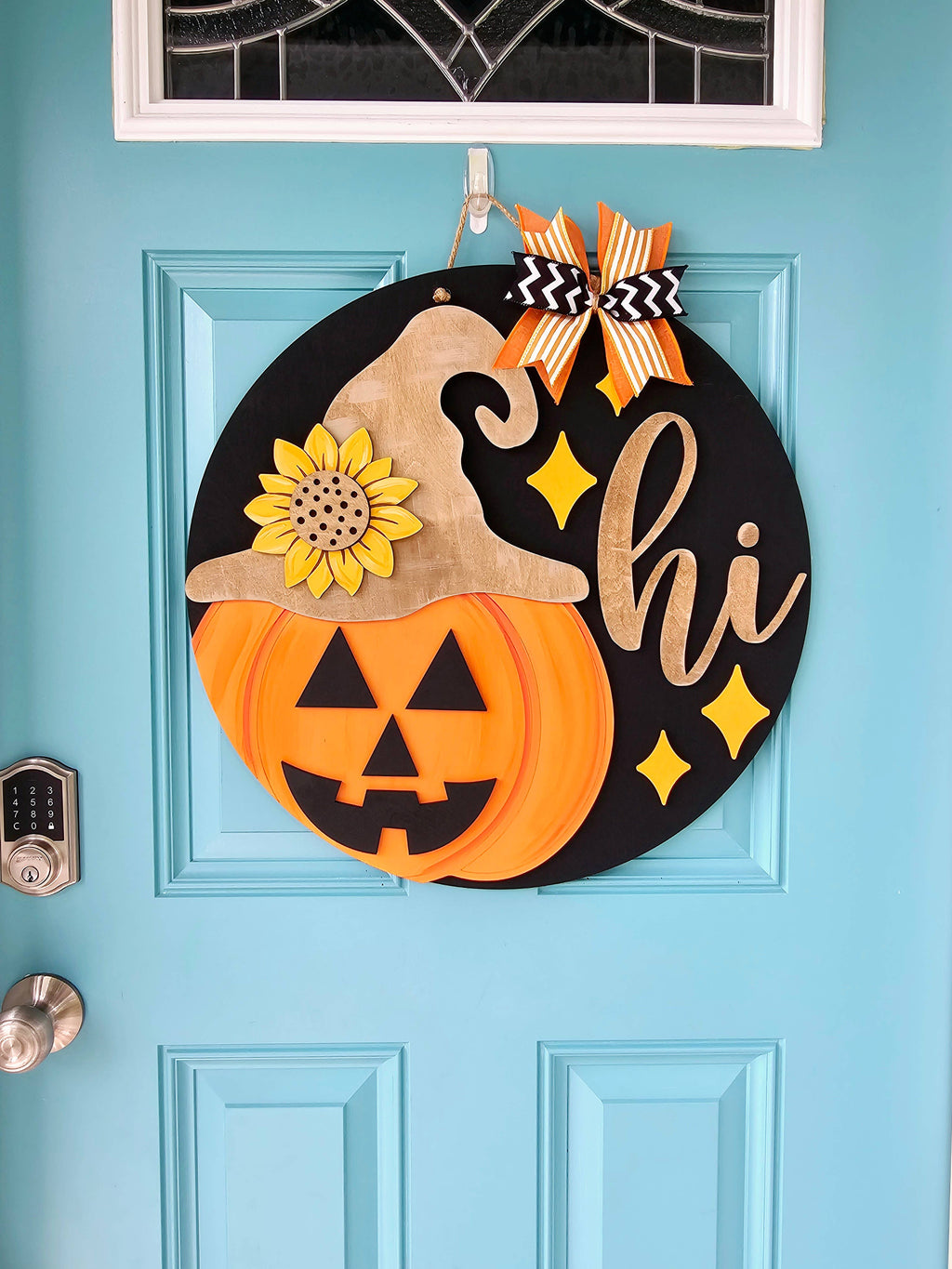 DIY Jack O Lantern Door Hanger