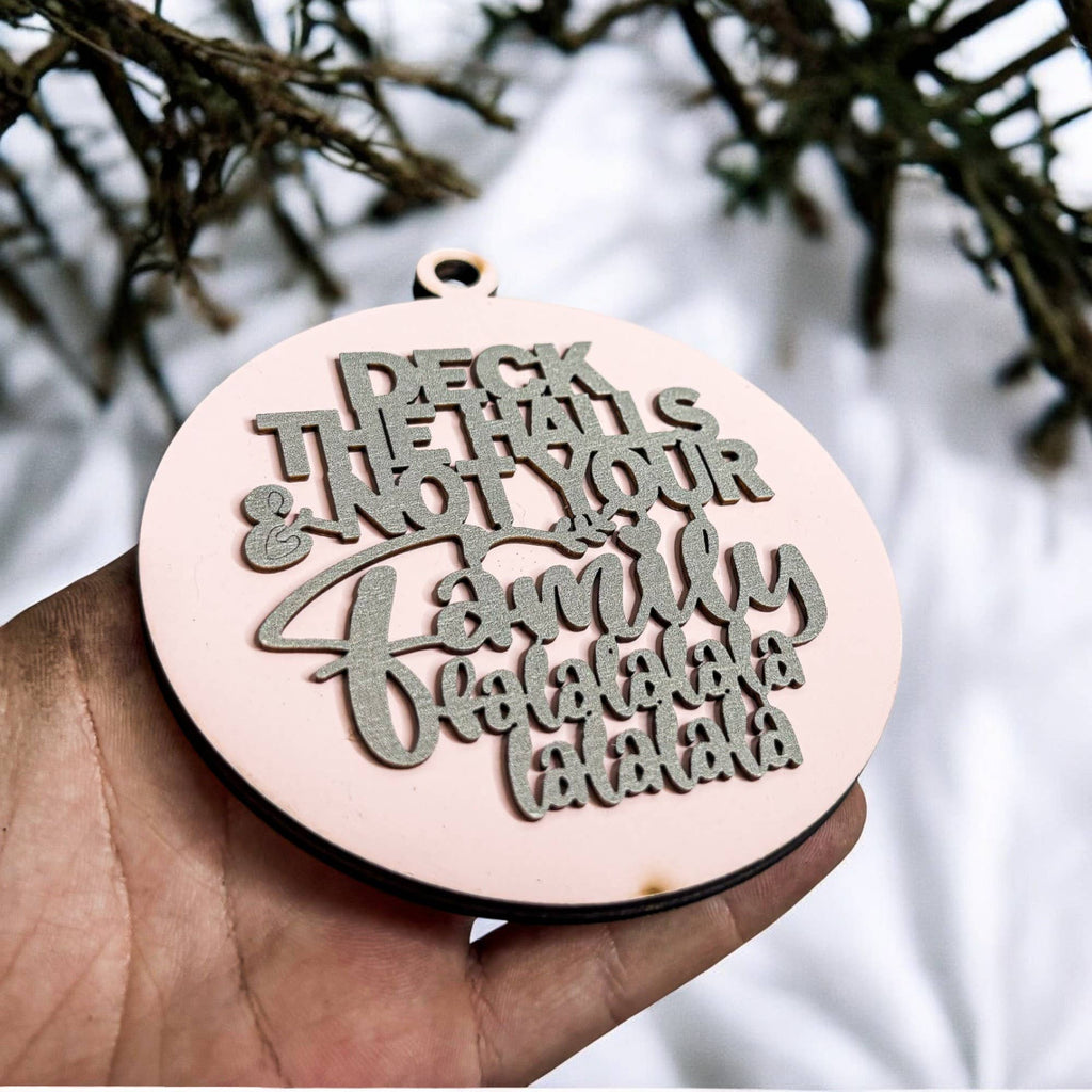 Hanging Christmas Decor + Handmade Wooden Ornament Funny