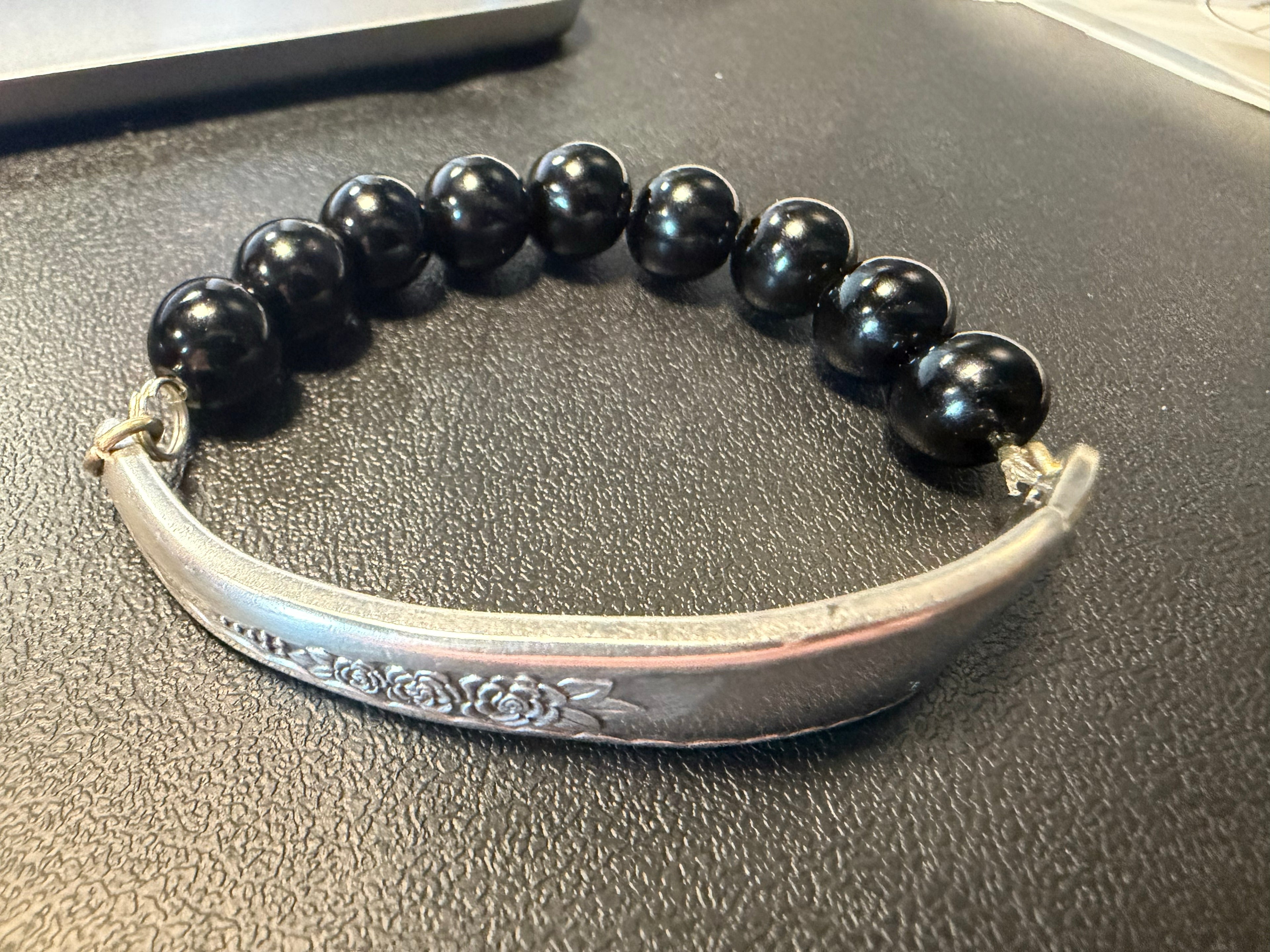 Silverware with Beads bracelet