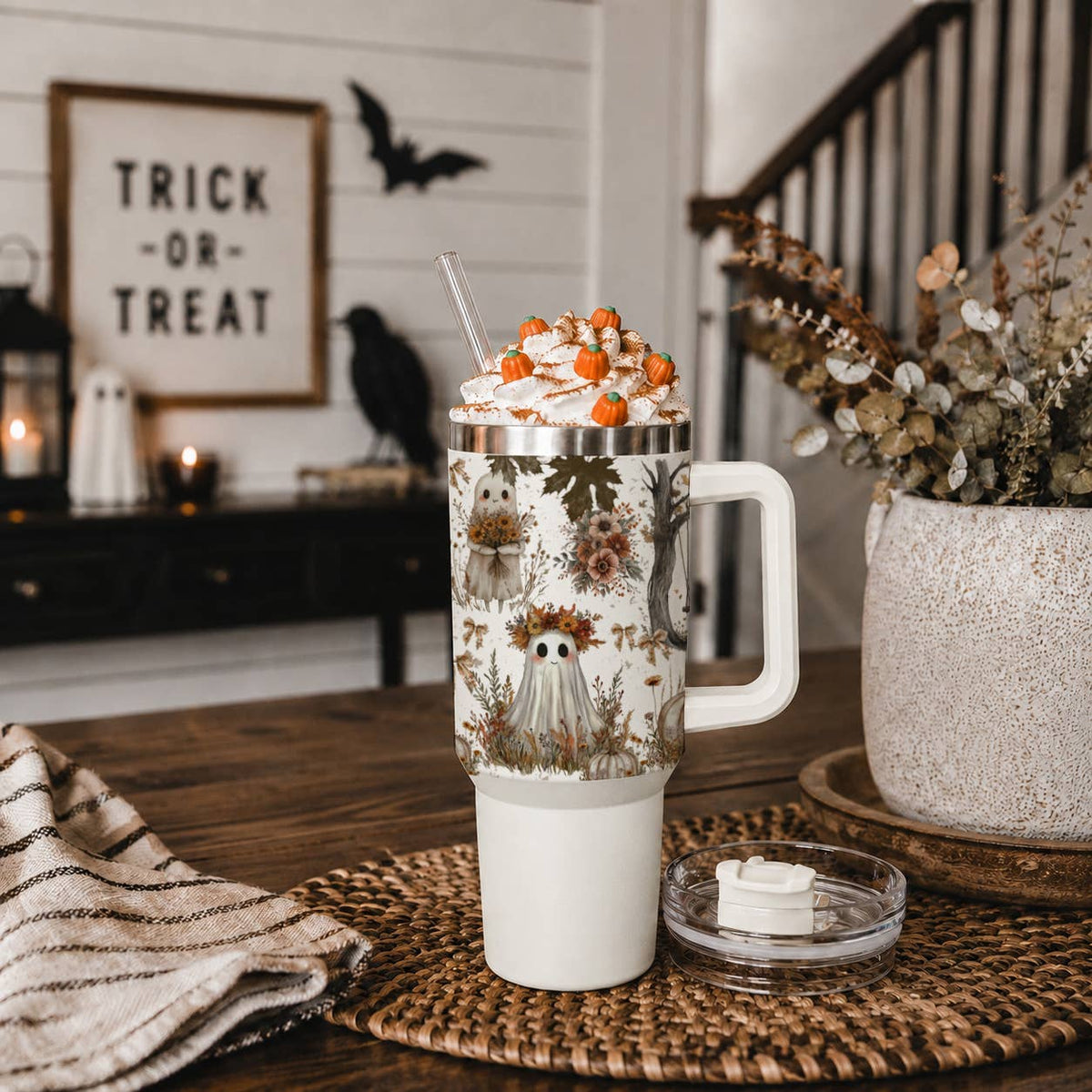Fall Bohemian Floral Gifts & Drinkware 40oz Autumn Tumbler