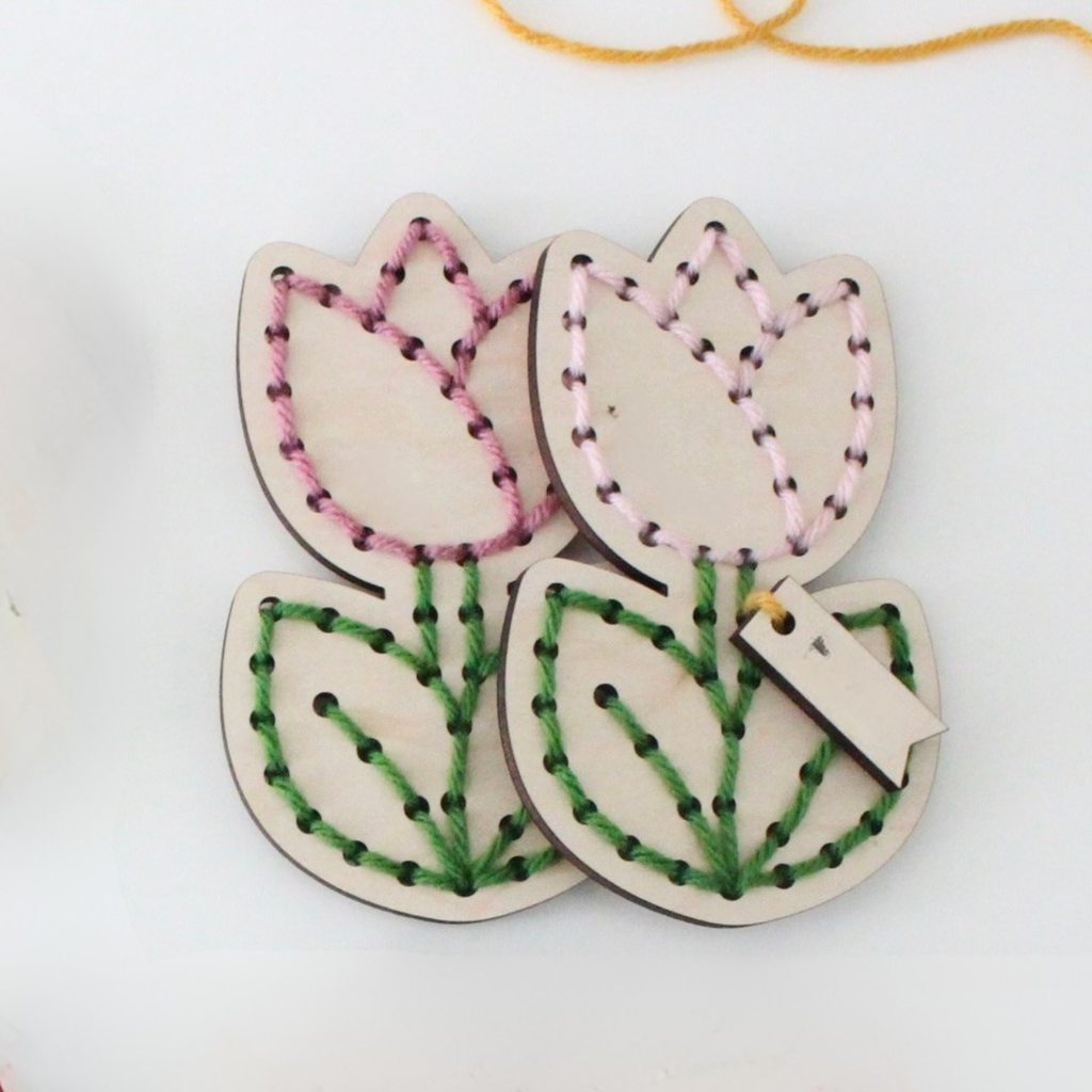 Flower Kids Embroidery Kit – Beginner Yarn Craft