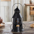 Black Metal Jack-O-Lantern Halloween Candle Holder 12"