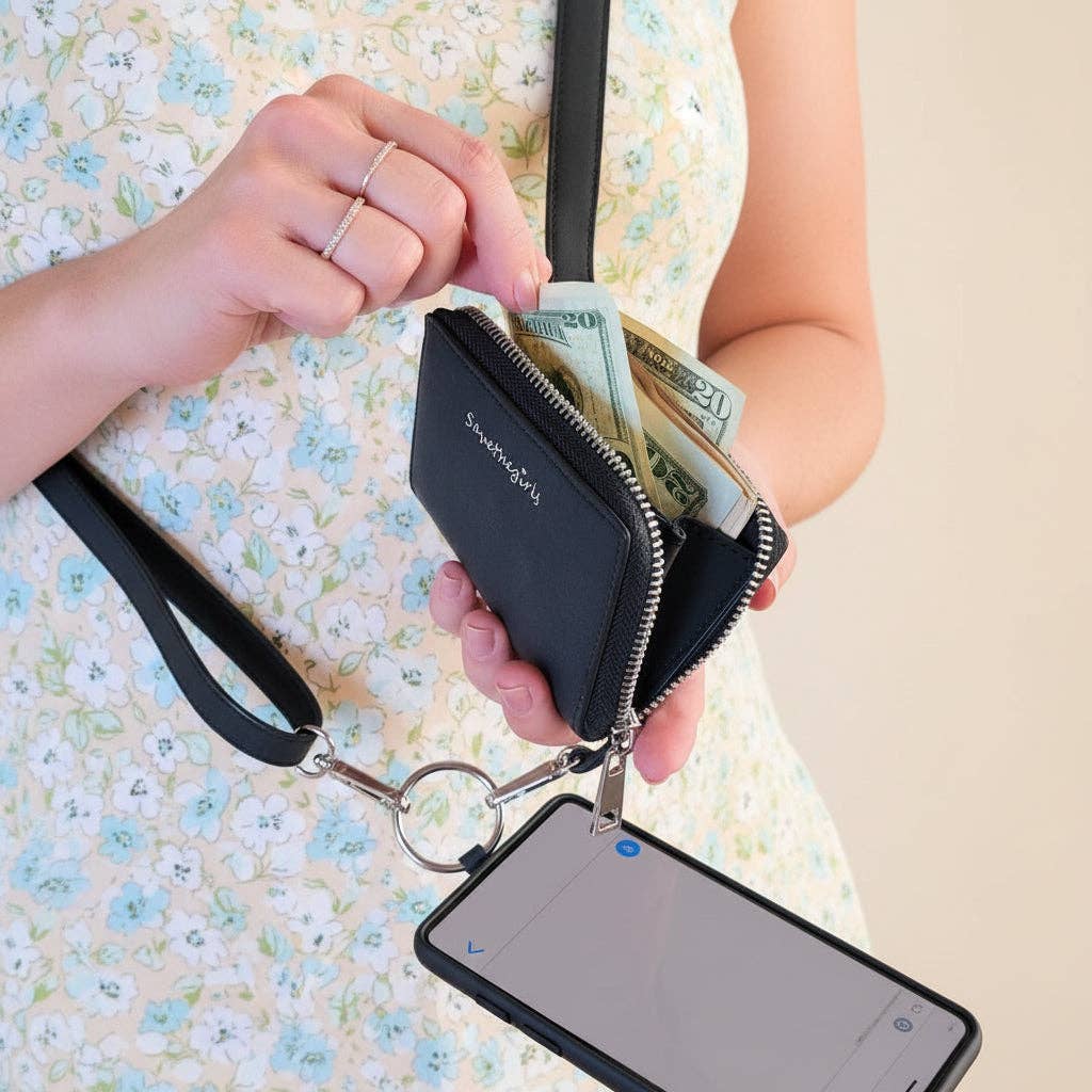 Clip & Go Strap w/Pouch Brushed Vegan Leather