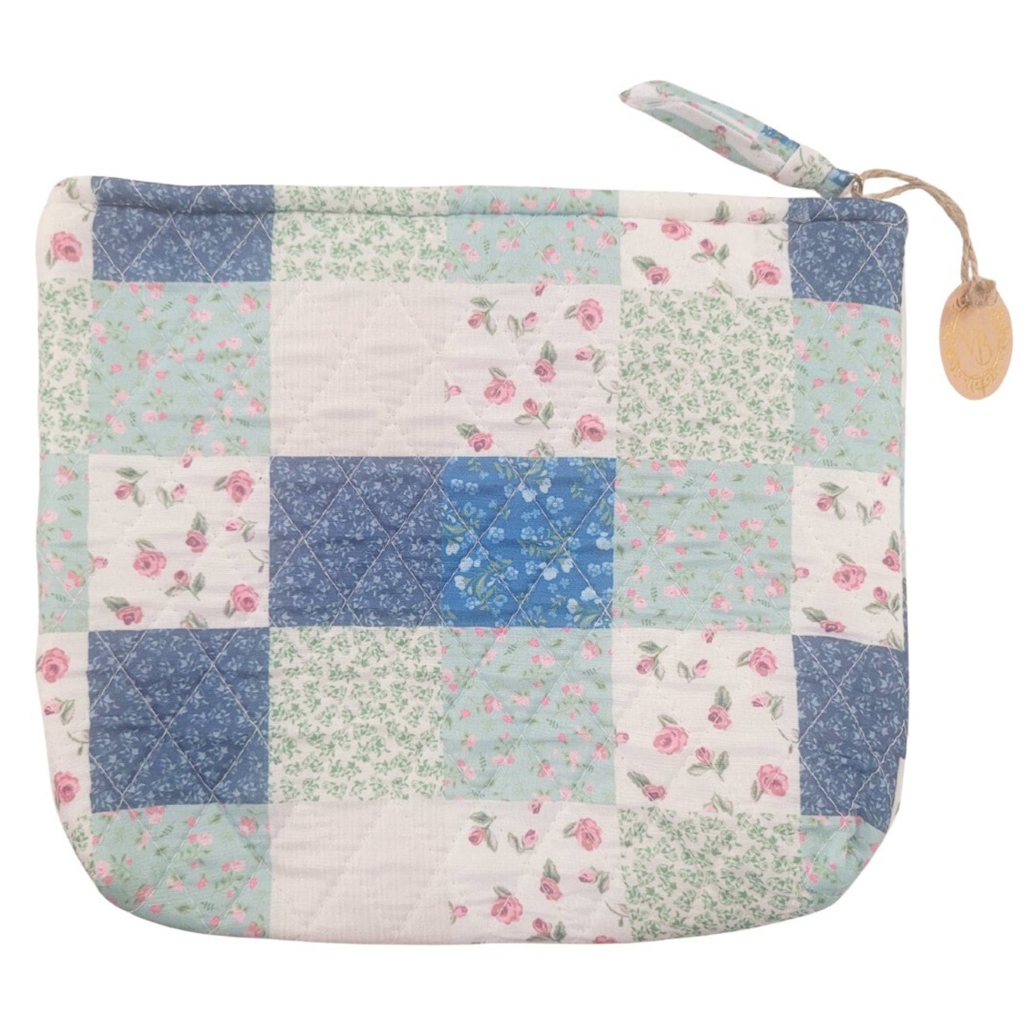 "Floral Delight" - Designer Quilted Cosmetic Bag