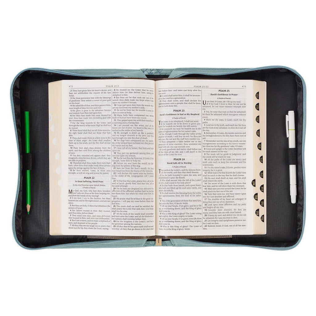 Bible Cover Fashion Teal I Know the Plans Jer. 29:11