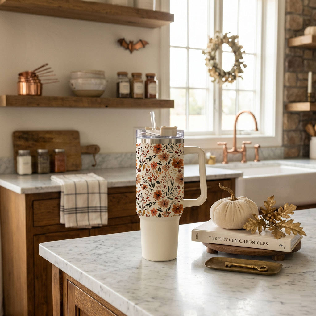 Fall Bohemian Floral Gifts & Drinkware 40oz Autumn Tumbler