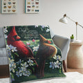 Cardinals Delight Scripture Inspirational Quilted Throw