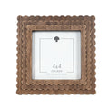 17020 - 6x6 wood scallop photo frame for 4x4 pic, espresso