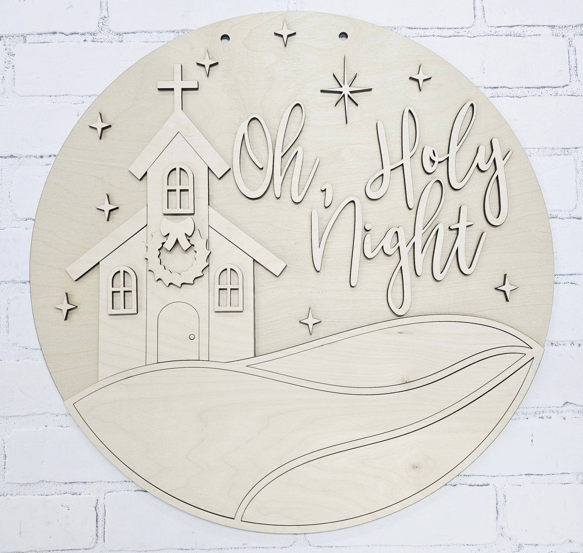DIY Oh Holy Night Door Hanger