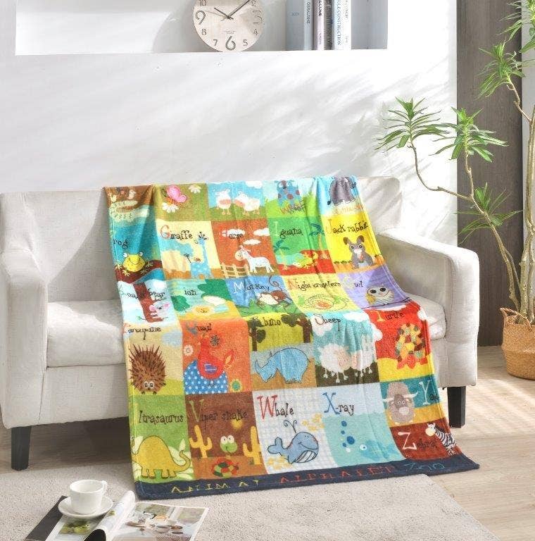 "Letters" Plush Toddler Blanket