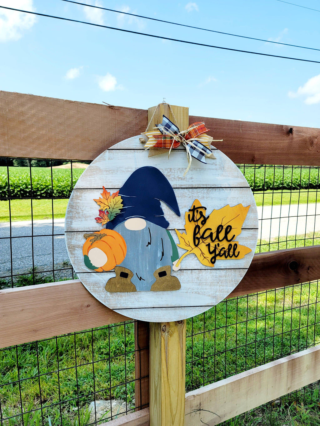 DIY Fall Gnome Door Hanger