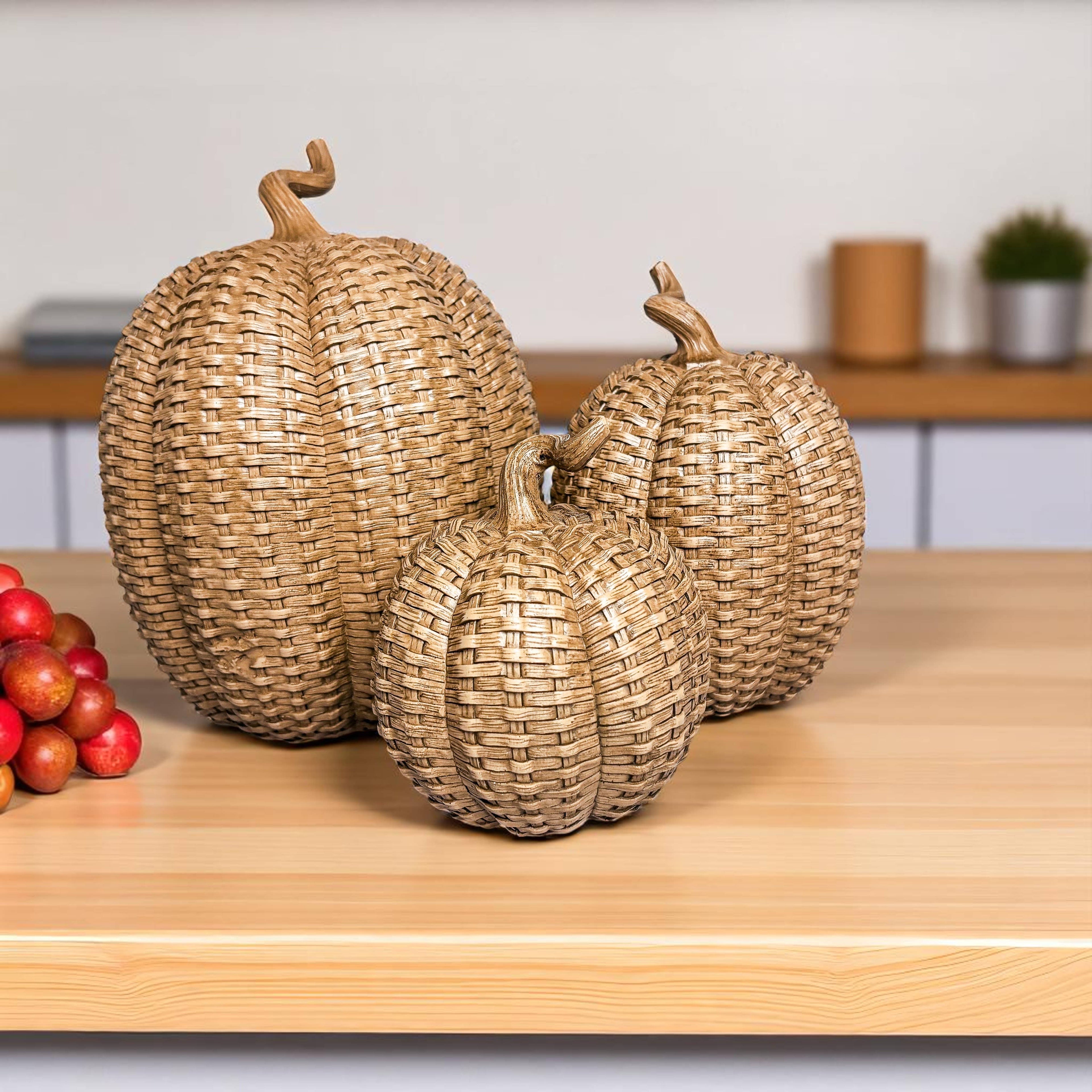 Neutral Fall Halloween Shelf Decor, Cute Pumpkin Home & Gift
