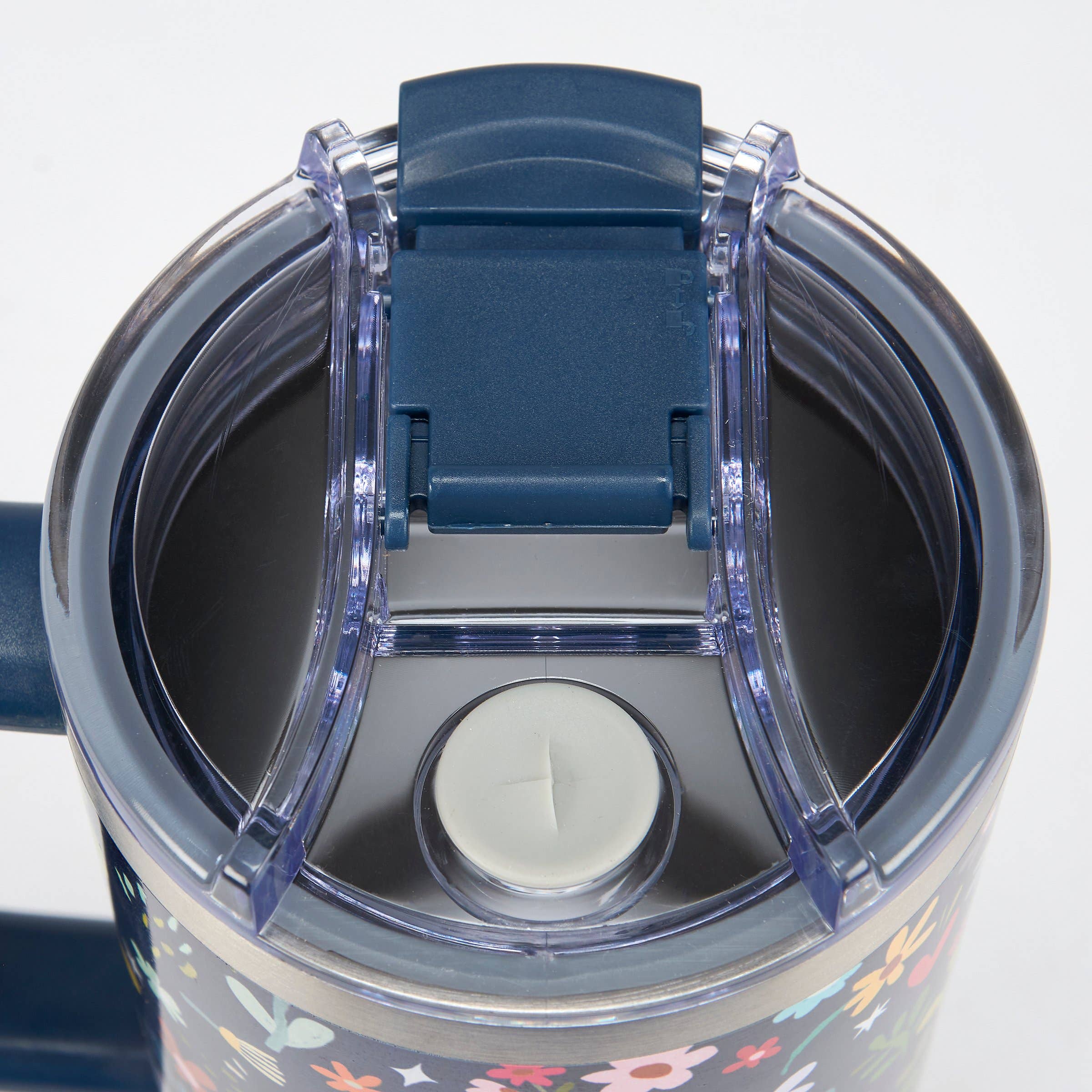 Dark Florals Travel Mug