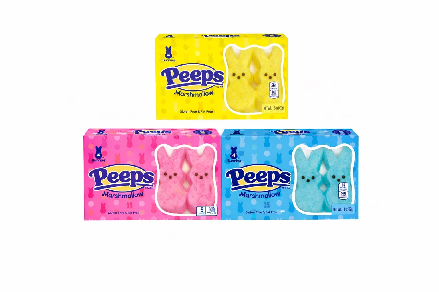 Easter PEEPS 4ct Assortment Marshmallow Bunnies, 24ct
