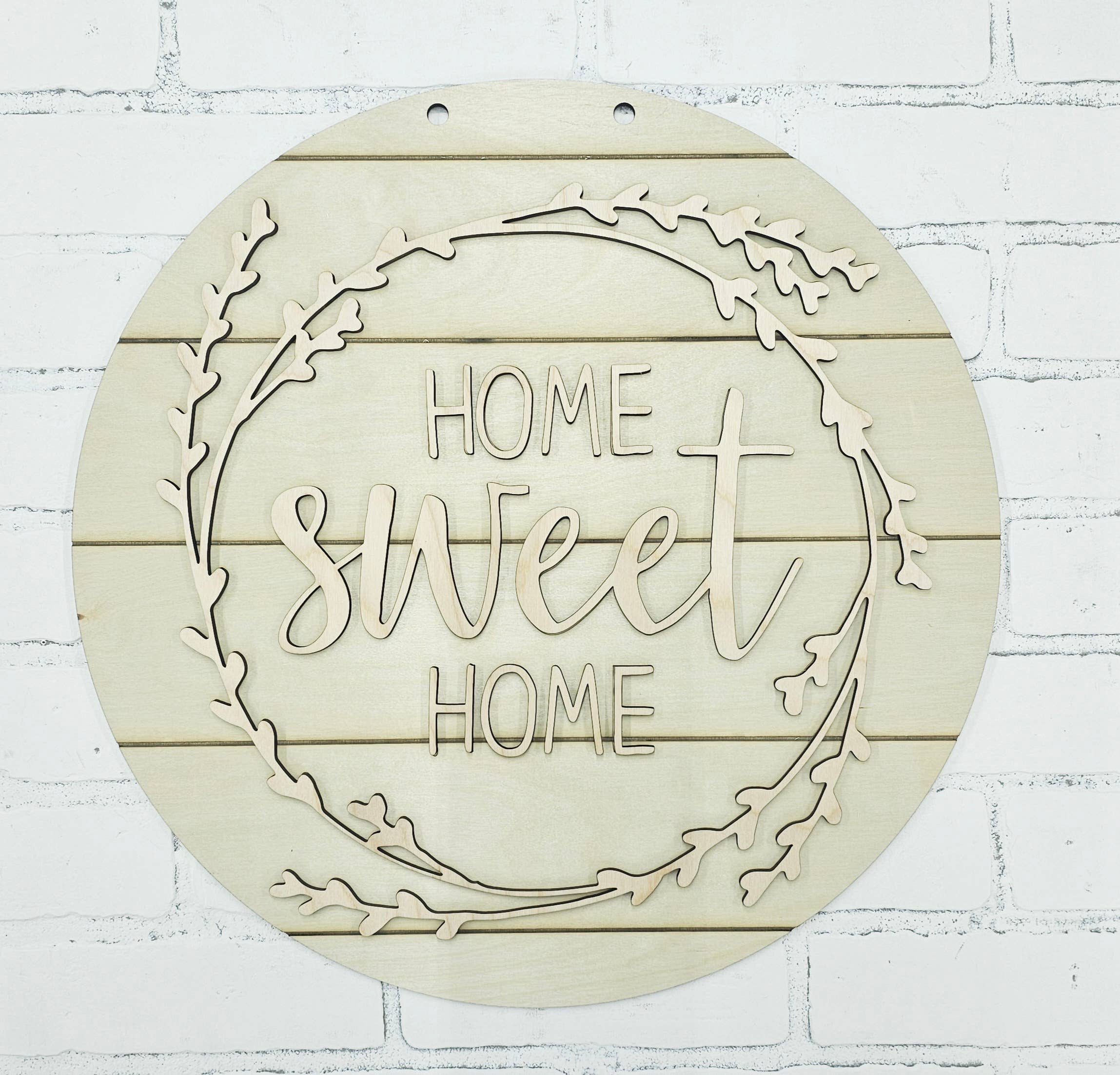 DIY Home Sweet Home Greenery Door Hanger