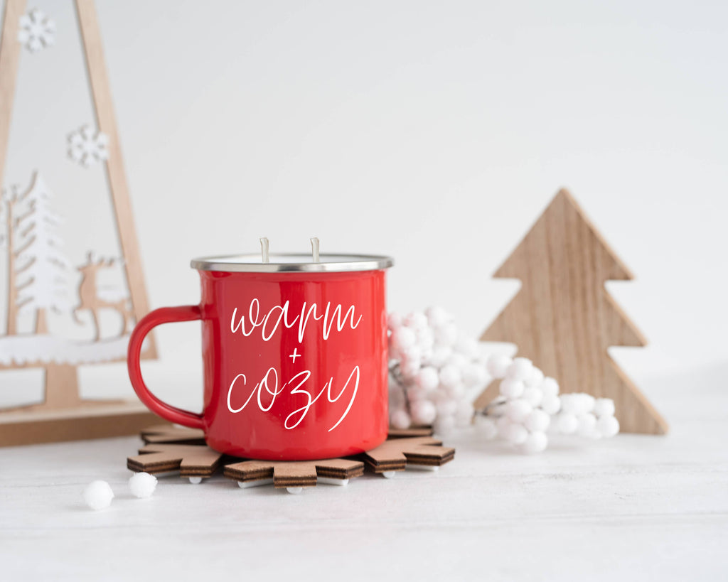 Christmas Scented Candles Soy, Unique Holiday Mug Candles lg