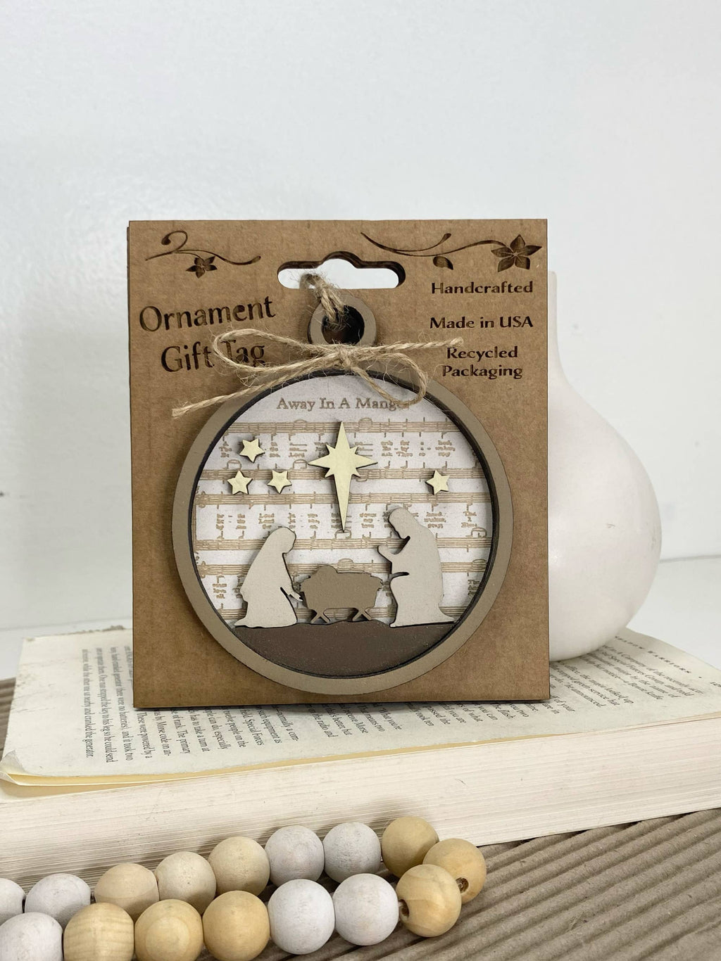 Away in the Manger Ornament or Gift Tag