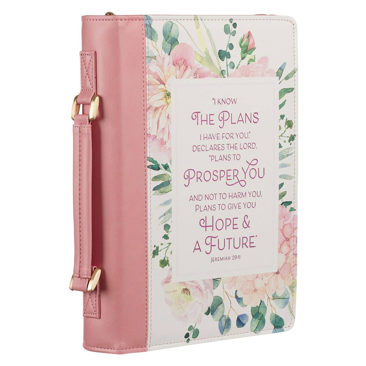 Bible Cover Fashion Pink Floral I Know the Plans Jer. 29:11