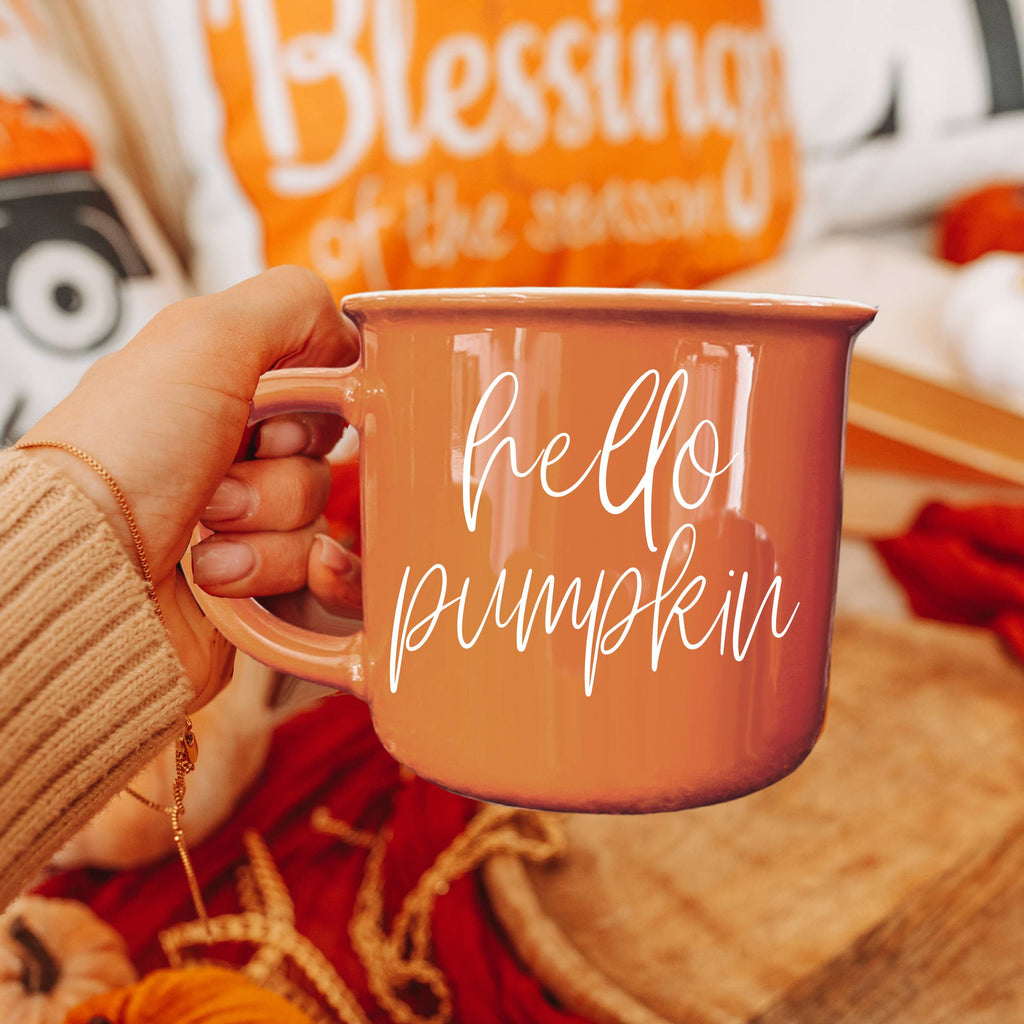 Hello Pumpkin Orange Fall Coffee Cup Pumpkin Spice Lover Mug