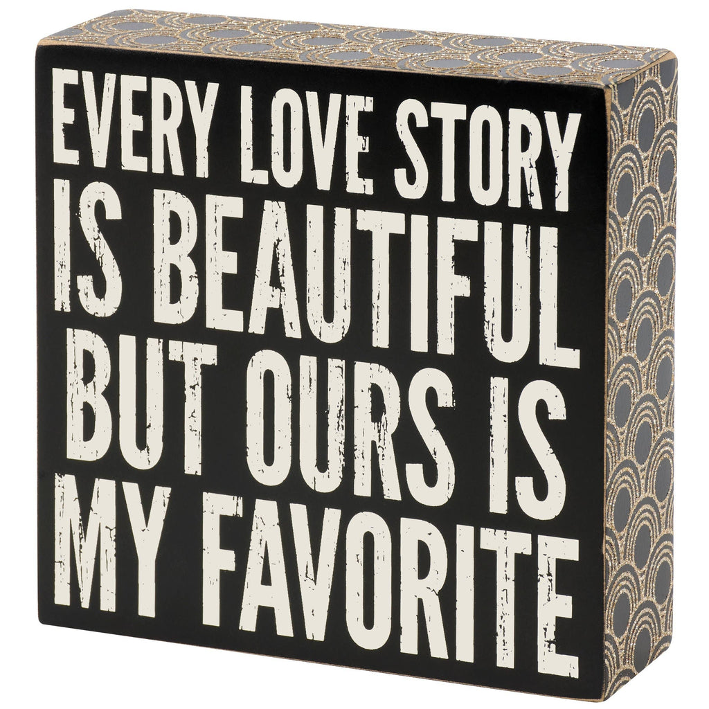 Love Story Box Sign