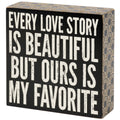 Love Story Box Sign